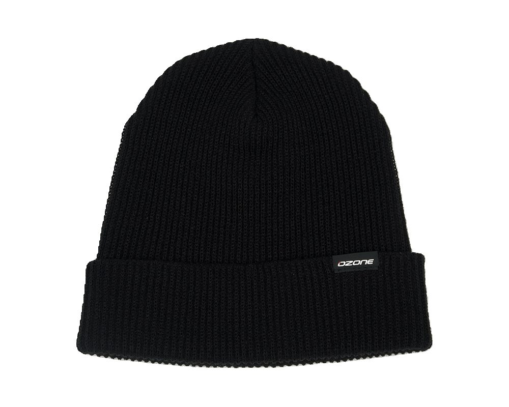 Beanie Hat Black Ozone logo