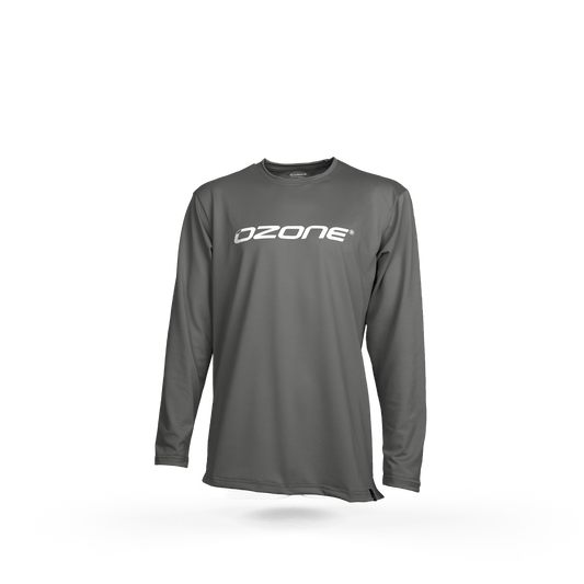 Tech Long Sleeve Ozone front O back Blue